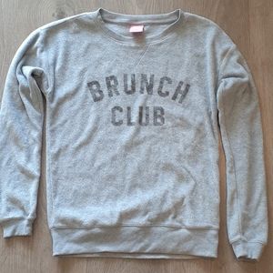 NWOT Brunch Club Gray Comfy Pullover Sweater